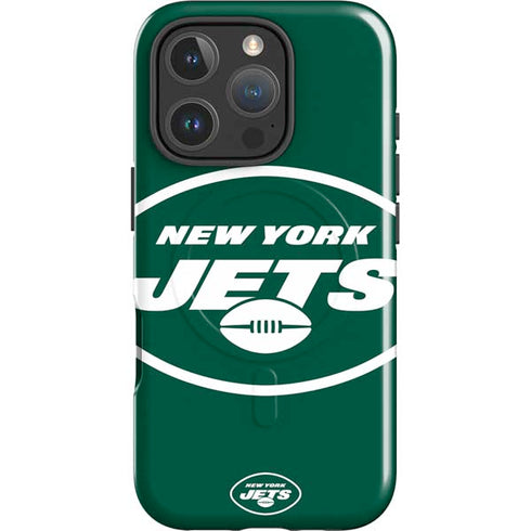 NFL New York Jets Large Logo iPhone 16 Pro Magsafe Impact Case